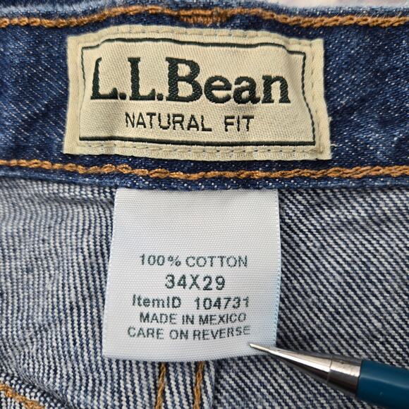 L.L. Bean Natural Fit Straight Jeans Men's 34x29 - Picture 5 of 13